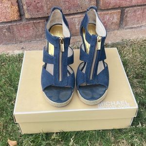 Michael Kors Wedges - Navy - Size 8
